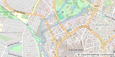 Map of Leicester, Leicestershire