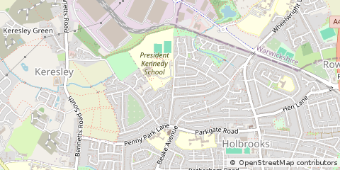 Map of Coventry, West Midlands