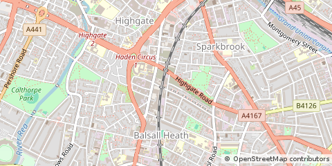 Map of Birmingham, West Midlands