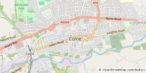 Map of Colne, Lancashire