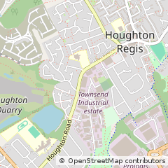 Map of Houghton Regis, Bedfordshire