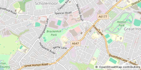 Map of Bradford, West Yorkshire