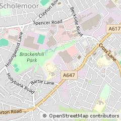 Map of Bradford, West Yorkshire