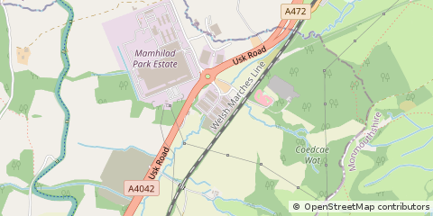 Map of Pontypool, Gwent