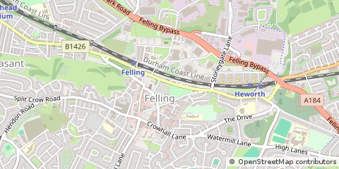 Map of Gateshead