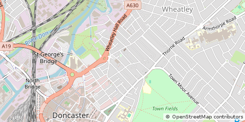 Map of Doncaster