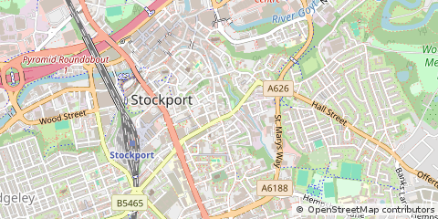 Map of Stockport, Cheshire