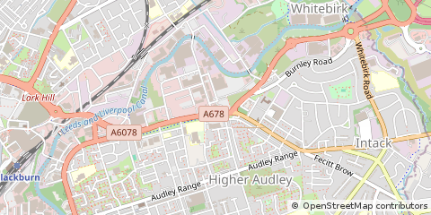 Map of Blackburn, Lancashire