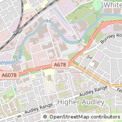 Map of Blackburn, Lancashire