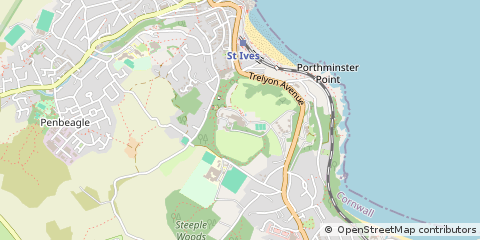 Map of ST Ives, Cornwall