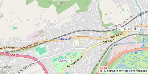 Map of Neath, West Glamorgan