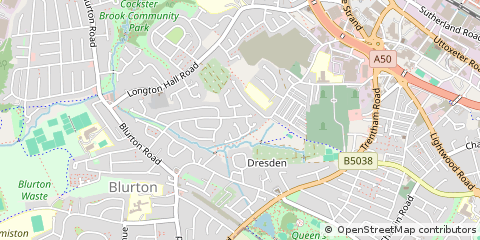 Map of Stoke-on-Trent, Lancashire