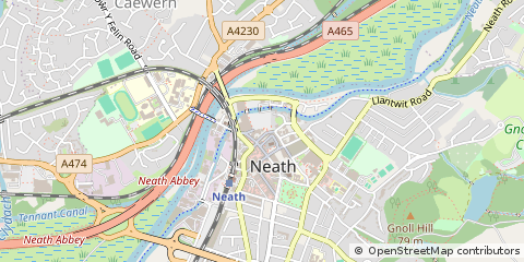 Map of Neath, West Glamorgan