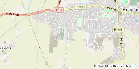 Map of Spalding, Lincolnshire