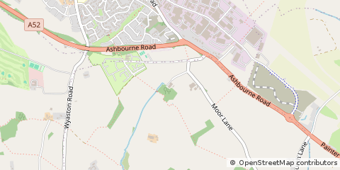 Map of Ashbourne, Derbyshire