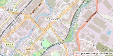 Map of Sheffield, South Yorkshire