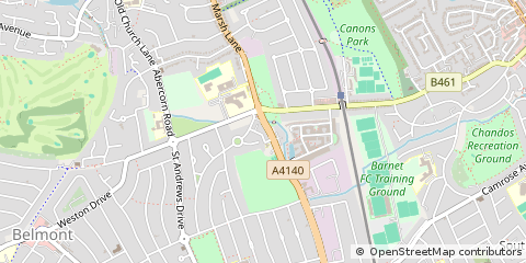Map of Stanmore, Middlesex