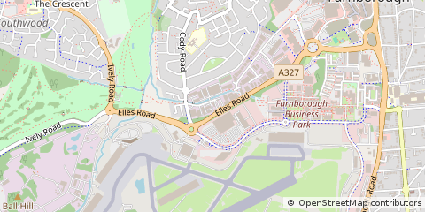 Map of Farnborough, Hampshire