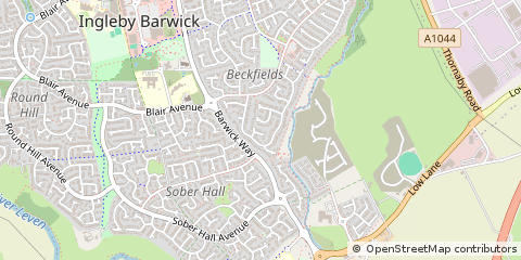 Map of Stockton on Tees, North Yorkshire