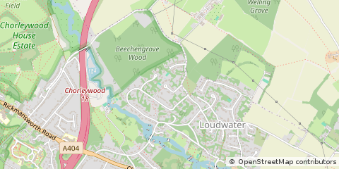 Map of Rickmansworth, Hertfordshire