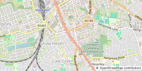 Map of Stockport, Cheshire