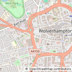 Map of Wolverhampton, West Midlands