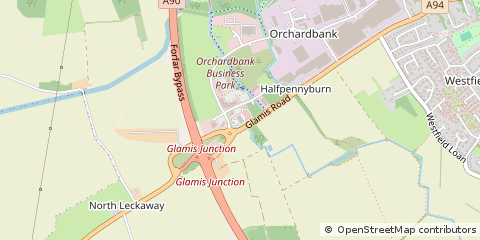 Map of Forfar, Angus
