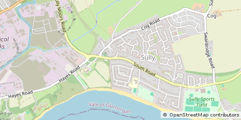Map of Penarth, South Glamorgan