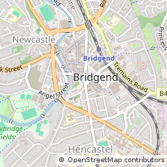Map of Bridgend, MID Glamorgan