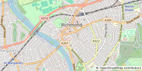 Map of Richmond, Surrey