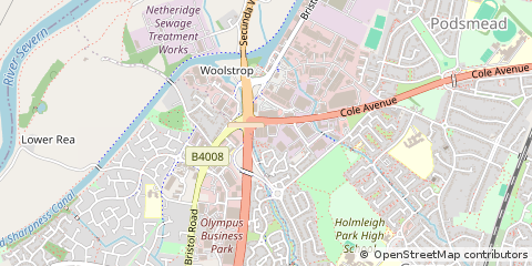 Map of Gloucester, Gloucestershire