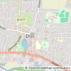 Map of Diss, Norfolk