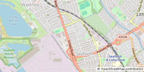 Map of Liverpool, Merseyside