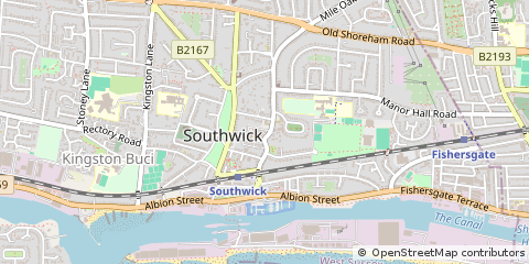 Map of Southwick, West Sussex