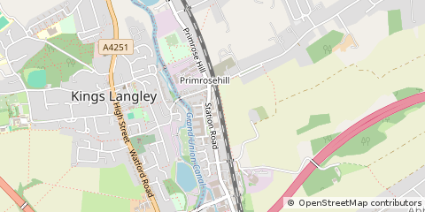 Map of Kings Langley, Hertfordshire