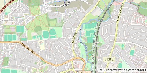 Map of Bishop's Stortford, Hertfordshire