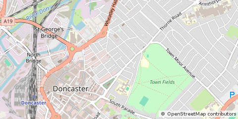 Map of Doncaster