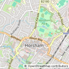 Map of Horsham, West Sussex