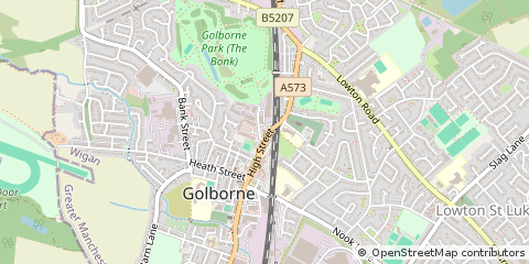 Map of Golborne, Greater Manchester