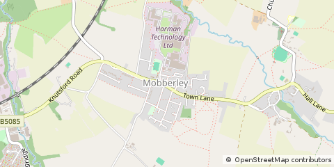 Map of Knutsford, Cheshire
