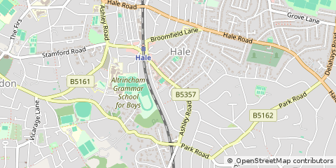 Map of Altrincham, Cheshire