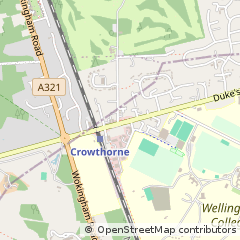 Map of Crowthorne, Berkshire