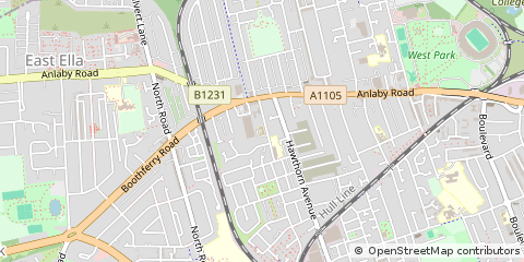 Map of Hull, East Yorkshire