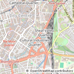 Map of Sheffield, South Yorkshire