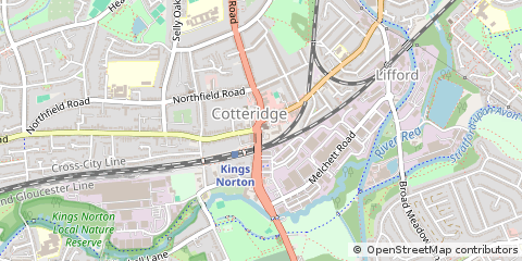 Map of Birmingham, West Midlands