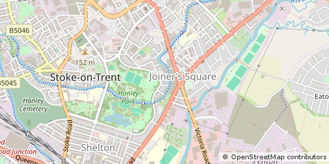 Map of Stoke on Trent, Staffordshire
