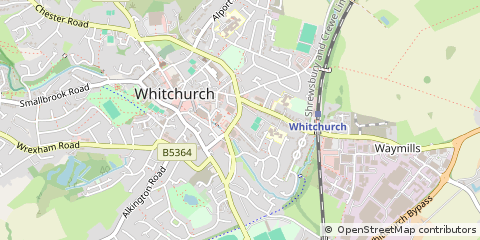 Map of Whitchurch, Shropshire