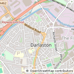 Map of Wednesbury, West Midlands