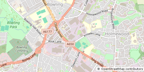 Map of Bradford, West Yorkshire
