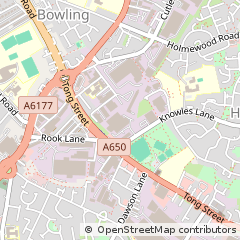 Map of Bradford, West Yorkshire